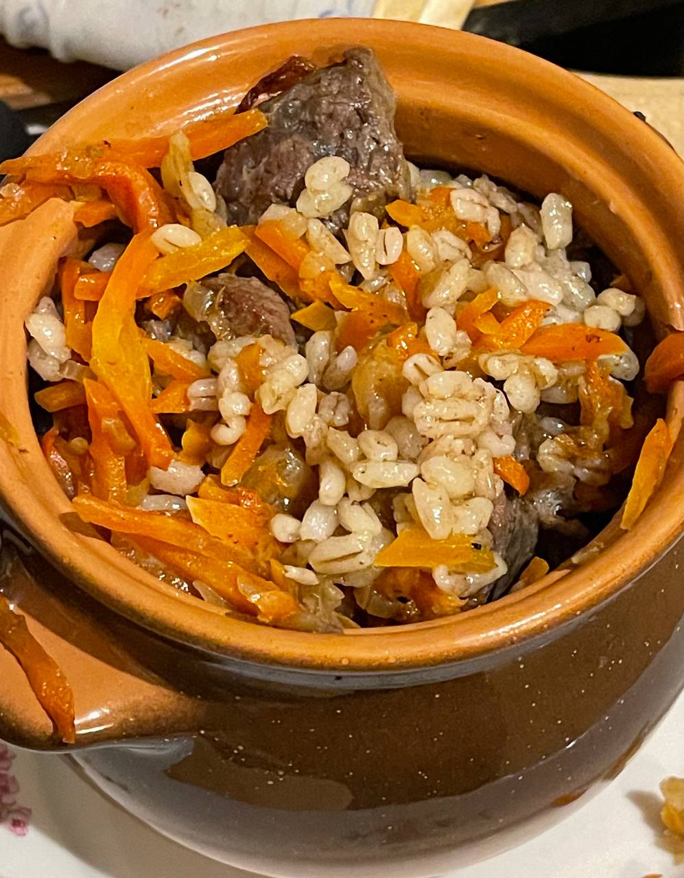 Перловая каша в горшочках