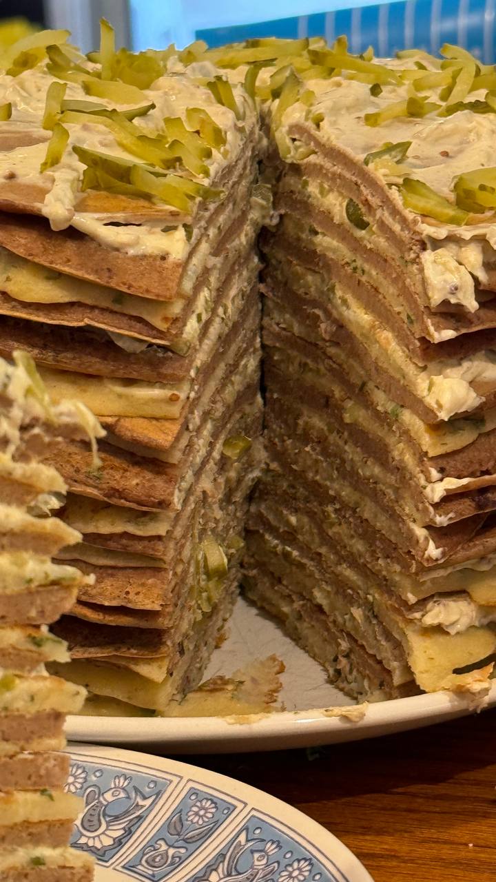 Дранниково-печеночный торт