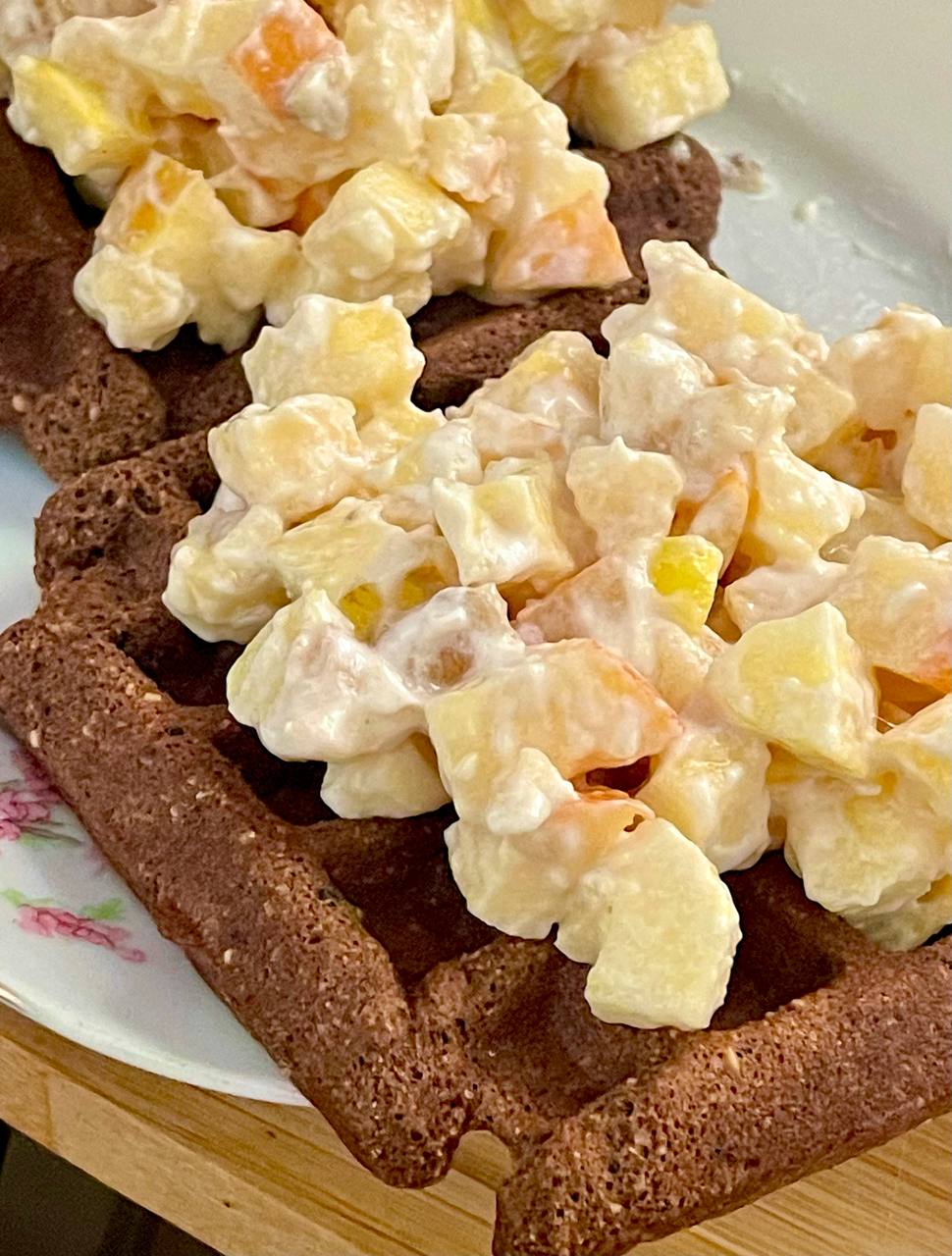 Шоколадные почти кето вафли